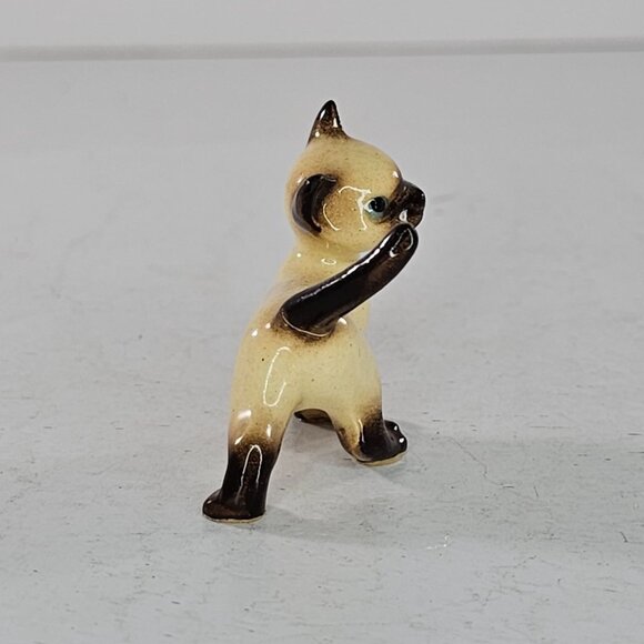 Hagen Renaker Siamese Tom Cat Walking Figurine Miniature Blue Eyes *Repaired* - Picture 5 of 8